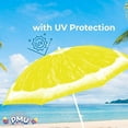 thumbnail image 4 of PMU Multi Stripes with Multi-Color Beach Umbrellas 78 Inch Fruity-Lemon Pkg/1, 4 of 6