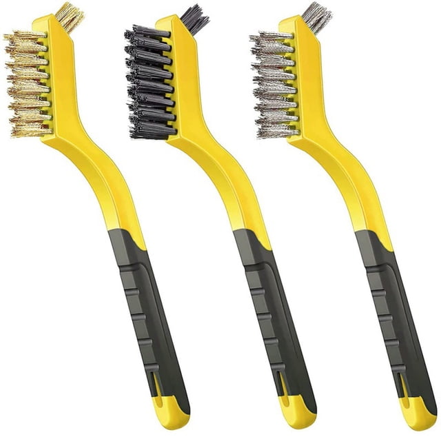 Basics Set de 3 mini cepillos de acero inoxidable con mango ergonómico TUNC Sencillez