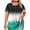 Green, variant on Plus Size Tops for Women Henley Short Sleeve Flowy Gradient T-Shirts Summer Loose Casual Color Block Tee (3XL, Watermelon Red)