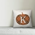 thumbnail image 3 of Creative Products Plaid Pumpkin Monogram - K 18x18 Spun Poly Pillow, 3 of 3