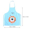 thumbnail image 4 of Cartoon Aprons Children Apron Toddler Kids Baby Eating Cover Blue Lion Pattern Apron, 4 of 8