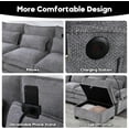 thumbnail image 6 of Homefun Chenille Modular U Shape Sectional Sofa With Chaise Lounge Storage Ottoman USB Phone Mount,Living Room, 6 of 10