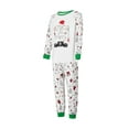 thumbnail image 3 of Family Matching Christmas Pajamas, Baby Romper/Boots Hat Letter Print Long Sleeve Tops and Long Pants Sleepwear Set, 3 of 10