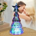 thumbnail image 5 of Adorno de Luz Navideña, Figura de Árbol de Navidad Colorida Alimentada por USB con Estrella, Centro de Mesa Hecho A Mano para Navidad, 5 of 5