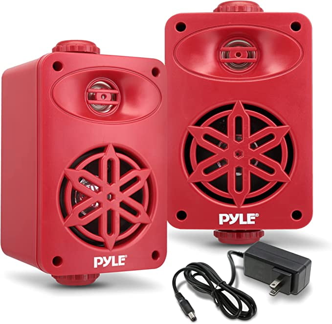 Pyle Bluetooth Indoor Outdoor Speakers Pair 200 Watt Dual Waterproof