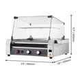 thumbnail image 5 of KFFKFF Sausage Roller, 30 Sausage 11 Rollers, Stainless Steel Hot Dog Grill Cooker, 1600W Professional Hot Dog Machine with Two-way Temp Regulation, Lid, Side Storage Compartment, 5 of 9