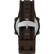 Timex Mens Expedition Digital CAT 39mm Watch – Green Case with Black & Brown Fabric & Leather Strap
