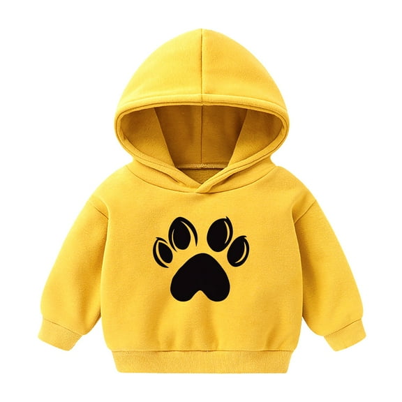 fatyb Little Boys Girls Hoodies Print Toddler Hooded Sweatshirts 1-8 Years Kids Casual Pullover Tops