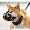 thumbnail image 4 of (Talla M) Bozal para perro, bozal de silicona transpirable para cesta antiladridos, 4 of 5