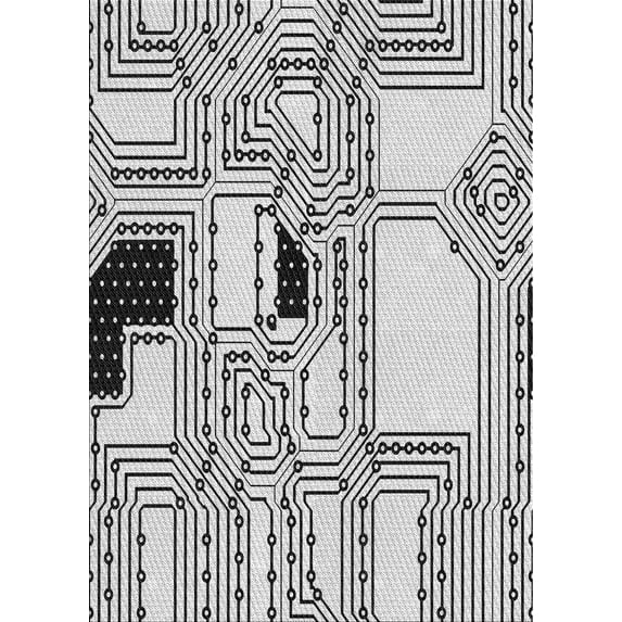 Ahgly Company Machine Washable Indoor Rectangle Transitional Gray Area Rugs, 2' x 5'
