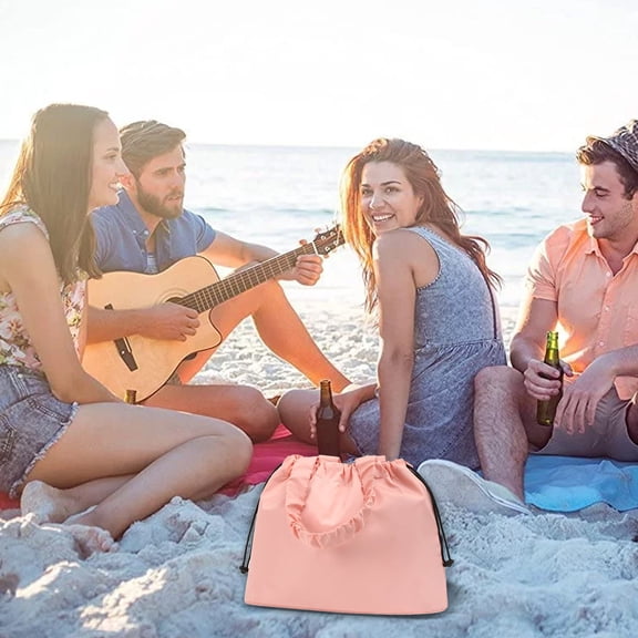 Large Sandproof Beach Tote Bag with Zipper, Waterproof Swim Pool Beach Bag for Women, Travel Carryall for Summer