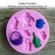thumbnail image 3 of Cateissary Moldes de silicona para galletas, fiesta, cocina, accesorios para hornear, molde en relieve, postre, bricolaje, fundición de Fondant, troquel de Herramientas y accesorios para hornear Cateissary HA061608-00B, 3 of 6