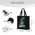 thumbnail image 4 of Naloa Hungry Tyrannosaurus Tote Bag for Women, Foldable Tote Bag With Zipper, Large Shoulder Bag, Top Handle Handbag for Travel, Work, Shopping, 4 of 9