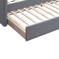 thumbnail image 4 of Benjara Keo Daybed with Pull Out Trundle- Channel Tufted Modern Gray Velvet, 4 of 7
