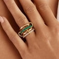 thumbnail image 2 of Gold Stackable Rings for Women 14K Gold Plated Elegant Interlocked Cubic Zirconia Ring Gold Plated Multi Ring Mixed Stack Ring Set Non Tarnish Personalized Jewelry Perfect for Everyday Wear, 2 of 6