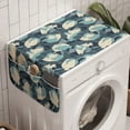 thumbnail image 1 of Floral Washing Machine Organizer, Rhythmic Pastel Tones Poppies Flowers Illustration, Anti-slip Fabric Top Cover for Washer and Dryer, Slate Blue Multicolor, by Ambesonne, 1 of 1