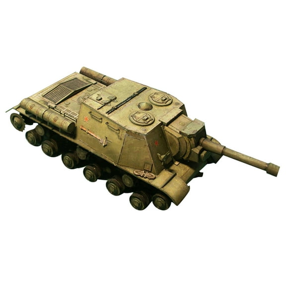 ISU-152 Heavy Assault Tank Paper Model Kit Unassembled DIY Collectible for Enthusiasts