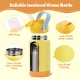 thumbnail image 3 of Hawsaiy 12oz Kids Insulated Water Bottle 4-Pack with Straw Lid, Leak-Proof Stainless Steel BPA-Free Thermos for School Boys and Girls, 3 of 10