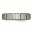 thumbnail image 3 of Titanium Brushed/Polished Grooved Ring Size 7.5, 3 of 6