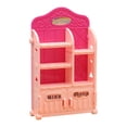 thumbnail image 1 of HILABEE 1/12 Miniature Display Cabinet Mini Storage Shelf Rack Miniature Furniture Model Pink, 1 of 9