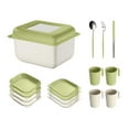 thumbnail image 2 of Dinnerware Sets Outdoor Tableware Set Cups Plates Nordic Reusable Box Cutlery Utensils Outdoor Cutlery Set for RV Outdoor Dorm Home Kitchen Style D, 2 of 7