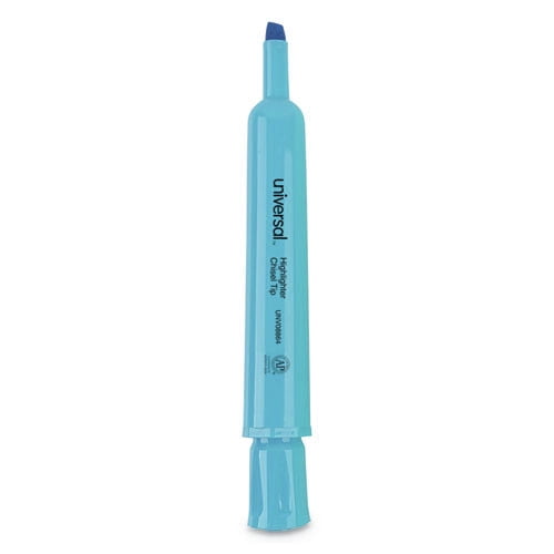 Fluorescent Ink, Chisel Tip Desk Highlighters - Blue (1 Dozen)