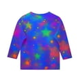 thumbnail image 4 of ZOYOEN Girls Tie Dye T Shirts- Casual Fashion 3/4 Sleeve Crewneck Kids Summer Tops Multicolor Size 11-12 Years, 4 of 5