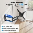 thumbnail image 4 of MountFTV Full Motion Long Arm TV Mount for 26-65" TVs, 37.4" Long Extension, Up to 110 lbs, Max 400 x 400mm, Corner TV Wall Mount Bracket with Tilt, Swivel, Single Wood Studs, 4 of 9
