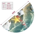 thumbnail image 3 of Lsque Seashell On The Beach Print Christmas Tree Skirt, Tree Skirt with Ties or Velcro, Perfect for Holiday Decorations, Halloween, and New Year-36", 3 of 7