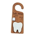 thumbnail image 3 of Colgador de madera para puerta con forma de diente, letrero decorativo, regalo de , soporte de placa de madera, caja para recoger dientes para con ratón de dientes, 3 of 8