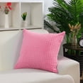 thumbnail image 3 of PiccoCasa Plush Throw Pillow Cover Fluffy Cushion Cover Pink 24" x 24", 3 of 8