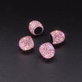 thumbnail image 2 of Valve Caps, 4 Pack Handmade Crystal Rhinestone Tire Caps, Attractive Dustproof Accessories for Car (Pink), 2 of 7