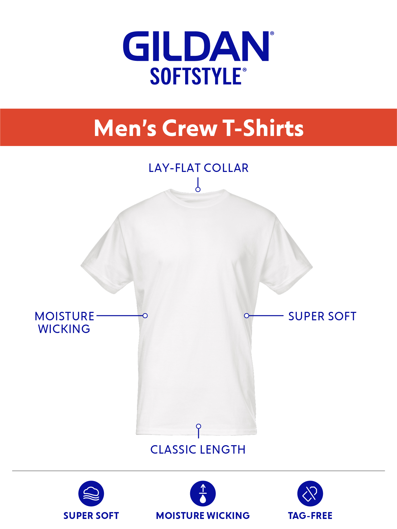 Gildan Men's Softstyle Crew Neck Tee, 6-Pack photo 4
