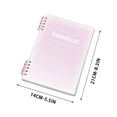 thumbnail image 3 of Detachable Coil Notebook, Gradient Transparent Cover with Rearrangeable Pages for Notes and Journaling, Pink, 3 of 6