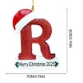 thumbnail image 3 of Oefntac Christmas Decor 26 Letters Christmas Tree Decoration Pendant Christmas Tree Ornaments Personalized DIY Christmas Ornaments Christmas Decoration Xmas Tree Hanging Decor, 3 of 6
