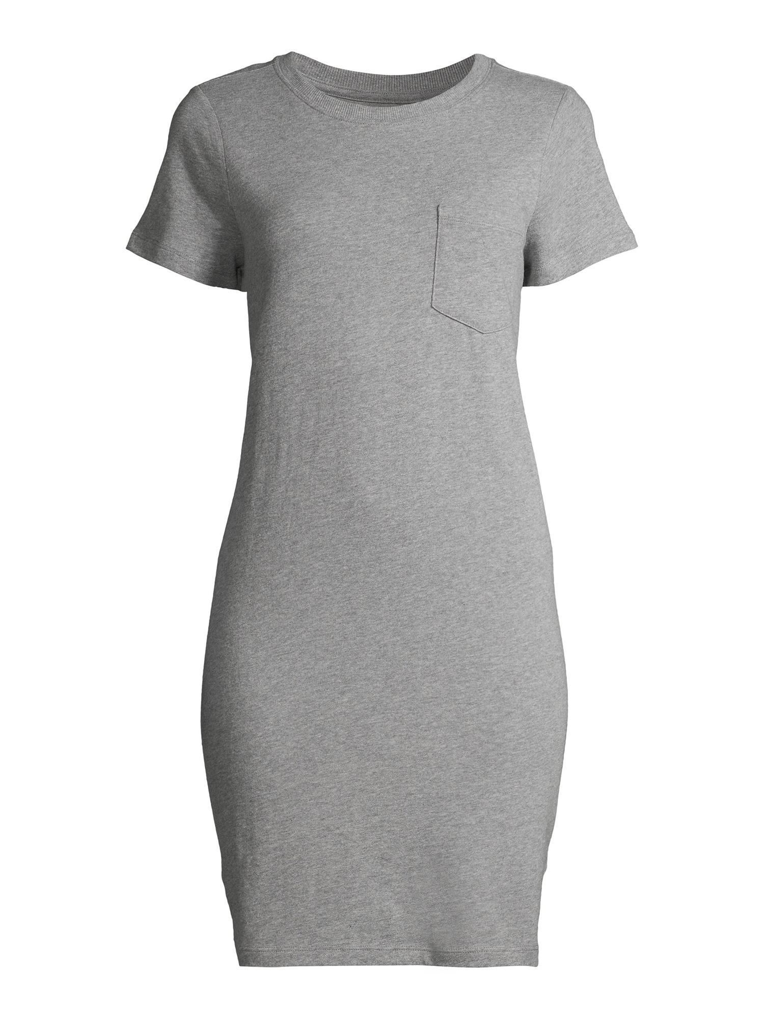 Time and Tru Women's T-Shirt Dress with Chest Pocket - Walmart.com