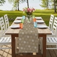 thumbnail image 4 of Table Runners 120 Inches Long Dress Scarves, Khaki Daisy Farmhouse Coffee/Dining/Kitchen Table Runner for Living Room, Modern Farmhouse Chrysanthemum Floral 13x120 Inch, 4 of 9
