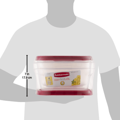 Rubbermaid Easy Find Lids 5 Cup Food Storage Containers, 2 count