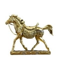 thumbnail image 2 of Virelaxpo Galloping Horse Resin Figurine - Elegant Home and Office Desk Decor with Feng Shui Wealth Theme, 2 of 5
