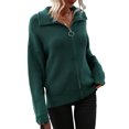 thumbnail image 1 of Pure Color Knitted Sweater,Knitted Sweater Jacket Twist Zipper Knitted Sweater Achieve More, 1 of 6