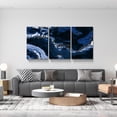 thumbnail image 4 of 3 Piece Abstract Wall Art Blue Clouds Paintings Lnk Wall Decor Smoke Poster Modern Artwork Picture HD Canvas Print,Framed for Living Room Bedroom Bathroom, 12"x16"x3 Panels, 4 of 7