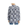 thumbnail image 2 of JOIE Womens Navy Plaid Cuffed Collared Button Up Top XXS, 2 of 2