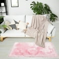 thumbnail image 6 of PiccoCasa Faux Fur Area Rug Shaggy Floor Mat, Light Pink 2x3 feet Rectangle, 6 of 6