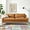 Tan, variant on Modway Harness 83.5" Stainless Steel Base Leather Sofa in Gray