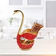thumbnail image 4 of Juego de cubiertos Swan, soporte para vajilla, base, organizador de exhibición y almacenamiento de cubiertos Rojo, 4 of 9