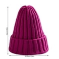 thumbnail image 3 of Sonducket Sombrero Unisex mezclas de algodón sólido cálido HIP HOP sombreros de punto hombres gorras de invierno mujeres Skullies gorros para Sombreros Rosa roja Sonducket AP000123-11, 3 of 6