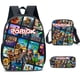 thumbnail image 1 of Mochila De Doble Capa Mochila Escolar Para Estudiantes Con Estampado De Bricolaje Mochila De Tres Piezas De Estilo Lindo De Dibujos Animados, 1 of 1