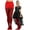 Black/Red, variant on Girl's Striped Opaque Tights - Black/White - 4-6 Years