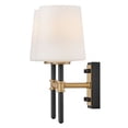 thumbnail image 2 of 56952BK-LCB Hinkley Lighting Saunders - 24W 2 LED Small Bath Vanity-10.75 Inch Tall and 13.75 Inch Wide-Black/Lacquered Brass Finish, 2 of 8