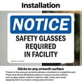 thumbnail image 3 of (2 Pack) Safety Glasses Required In Facility OSHA Notice Sign, 3 of 7